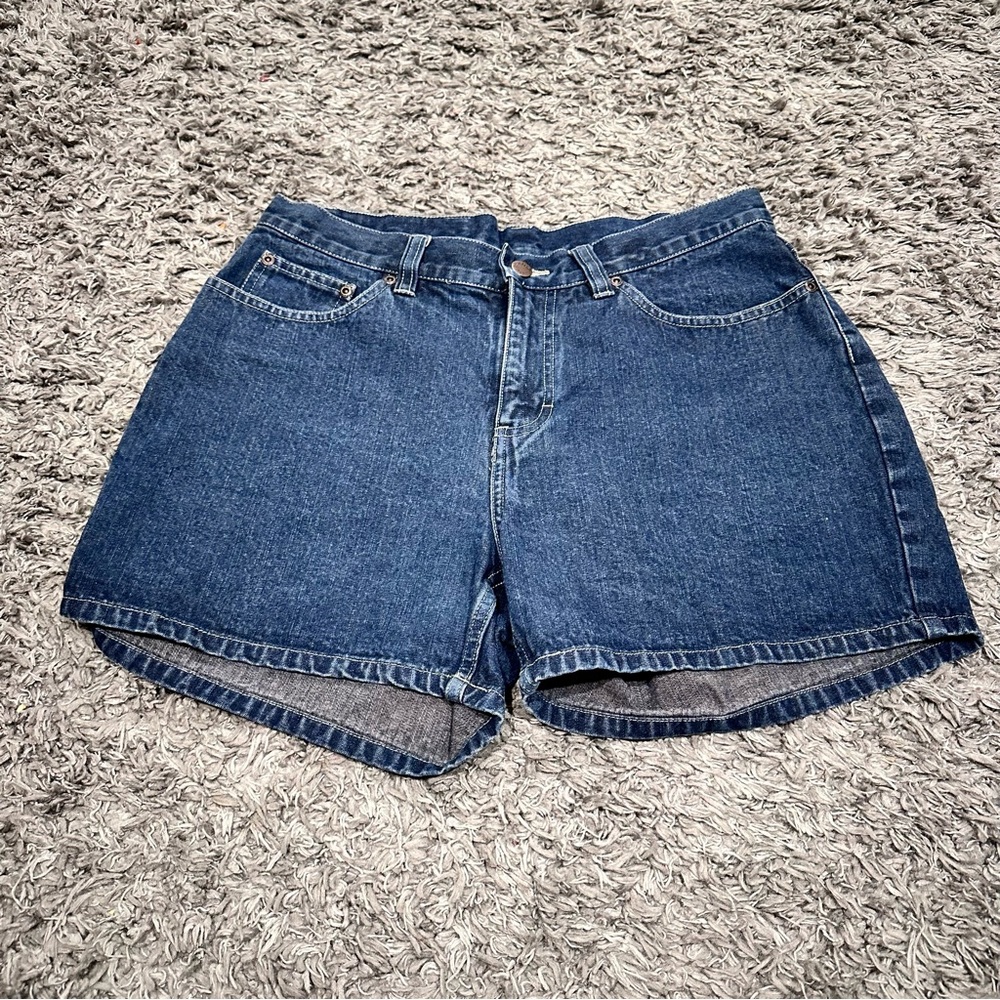 3/$15 Vintage Lee Riveted Dark Blue High Waist Denim Shorts 100% cotton